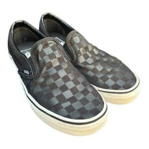 Vans Classic Slip-On‎ Shoes 🖤 Brown Checkerboard Pattern Men’s 7.5 / Women’s 9